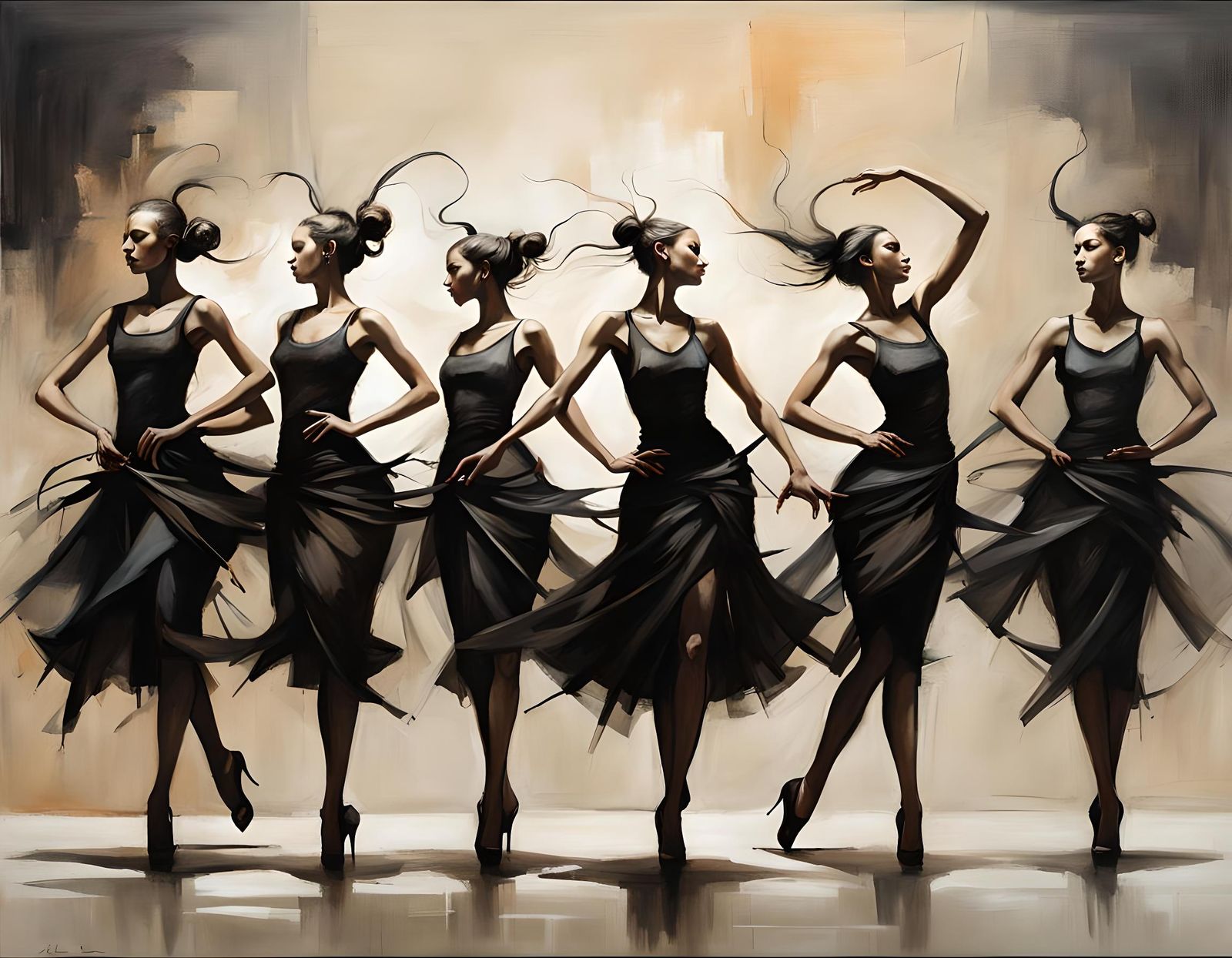 The Dance Class in the style of Eric Lacombe