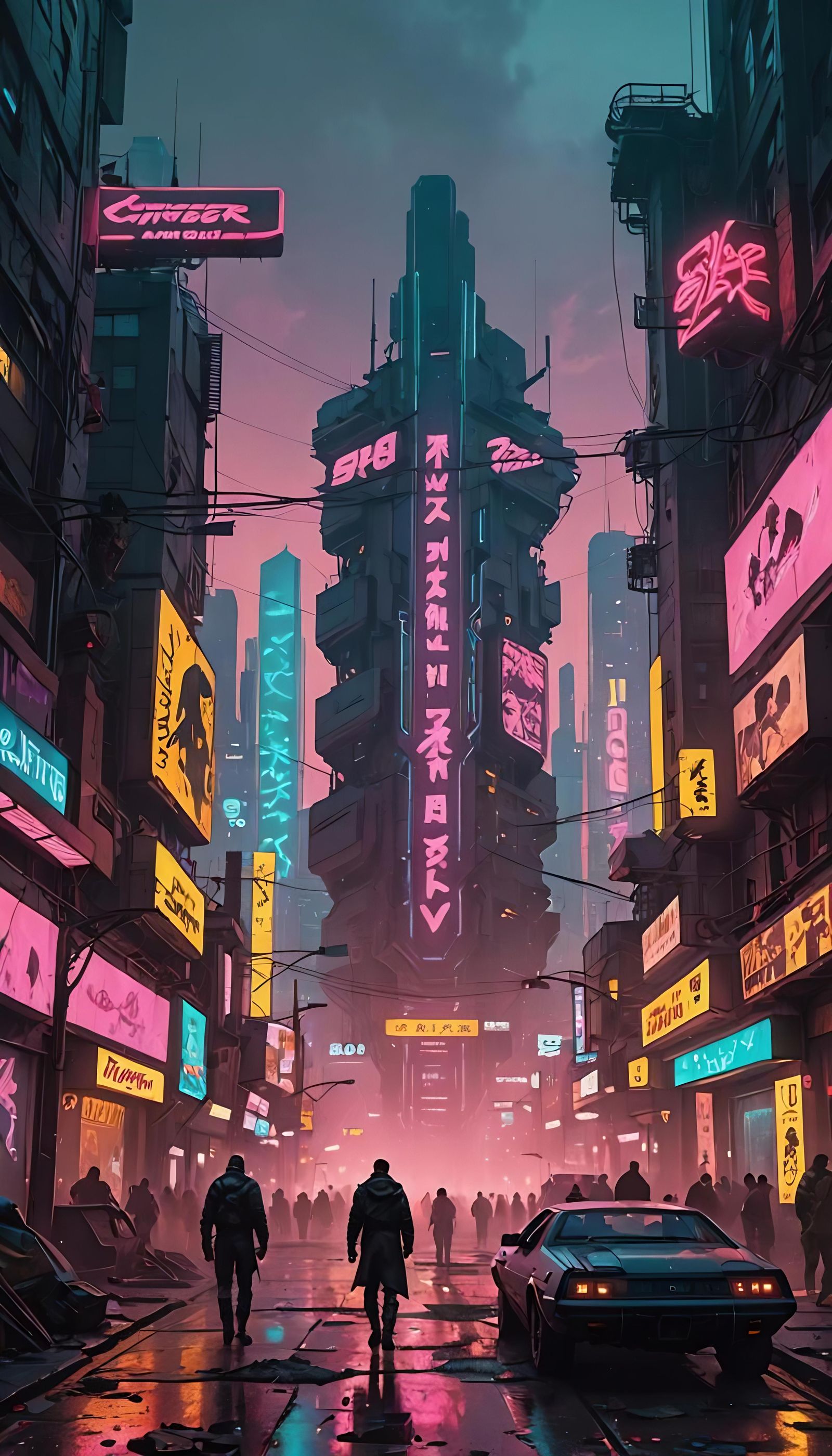 Dystopian City - AI Generated Artwork - NightCafe Creator