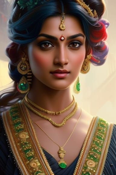 A Pretty Indian Woman. - AI Generated Artwork - NightCafe Creator