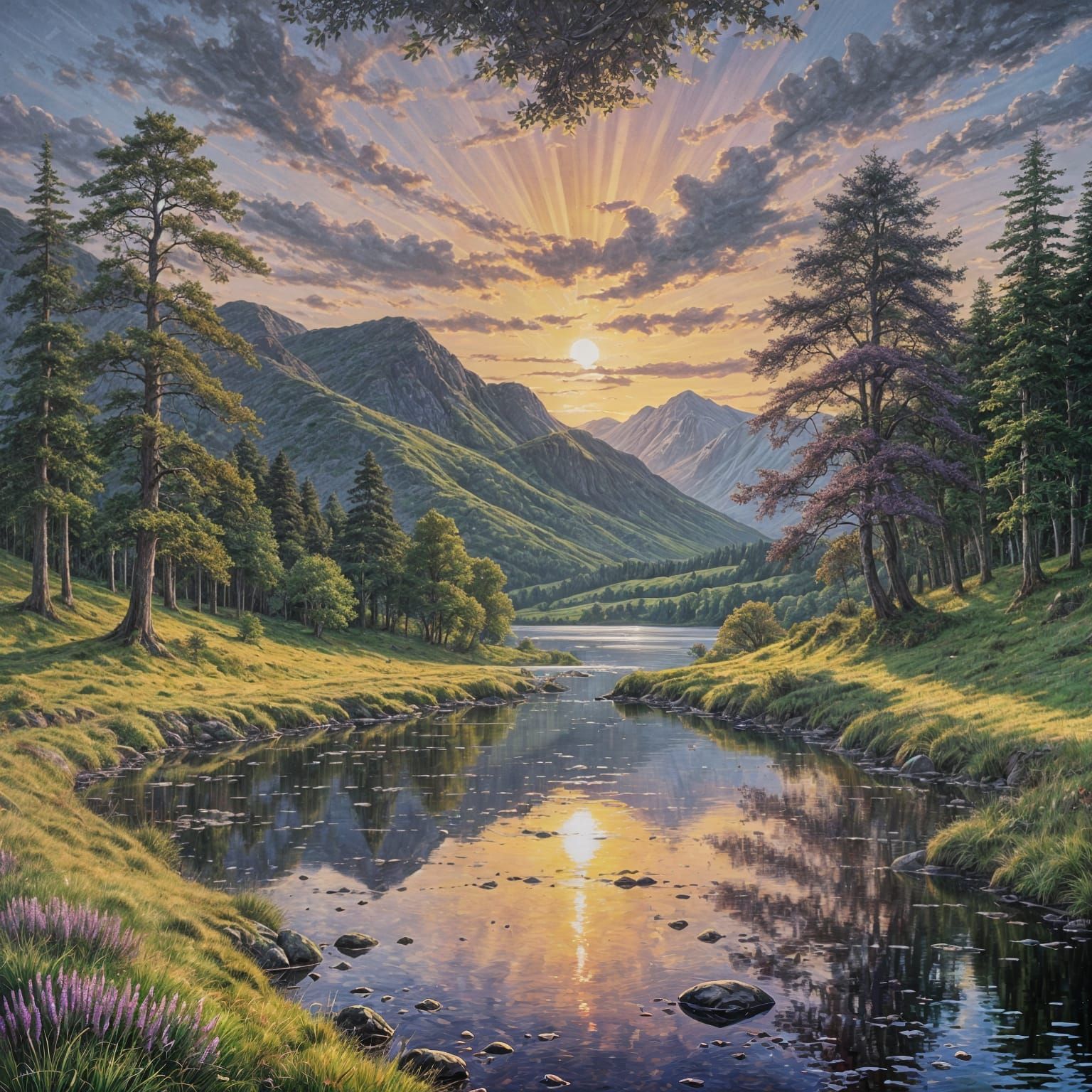 Highland Sunset  by @Adam Jones