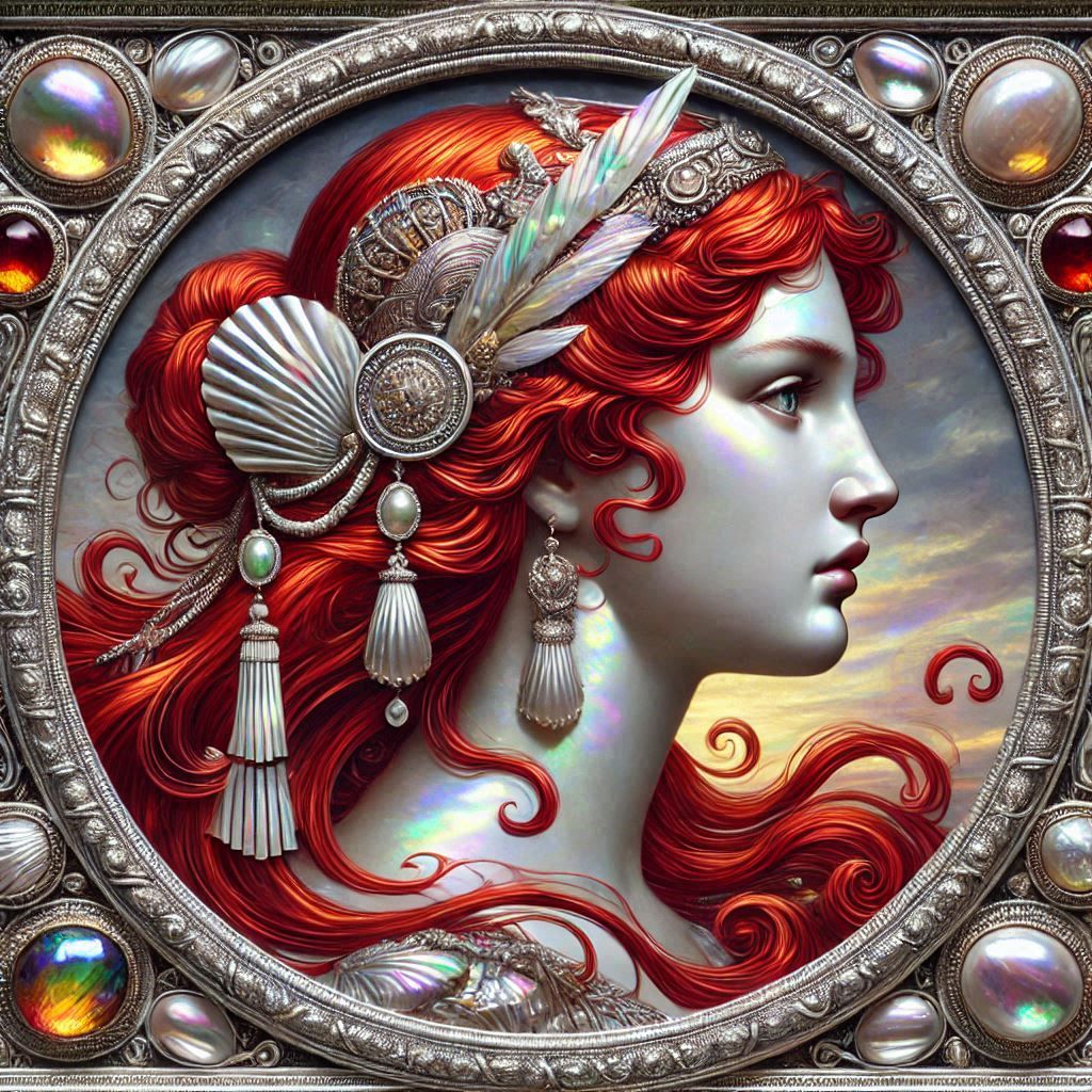 Athena with red hair