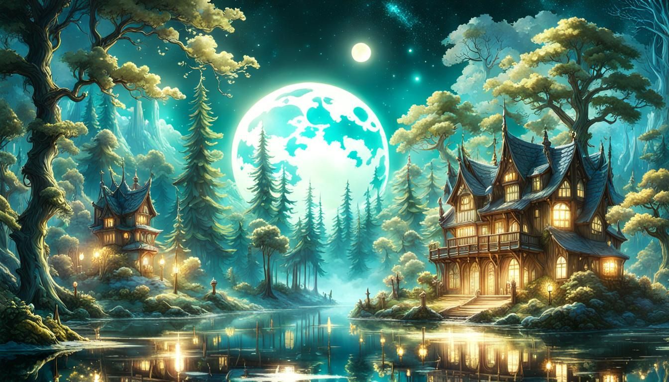 Whispering Woody moon - AI Generated Artwork - NightCafe Creator