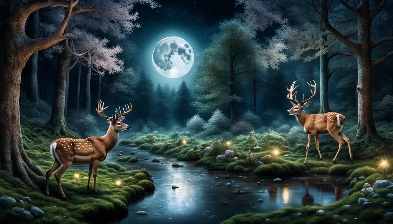 Deer at the spring