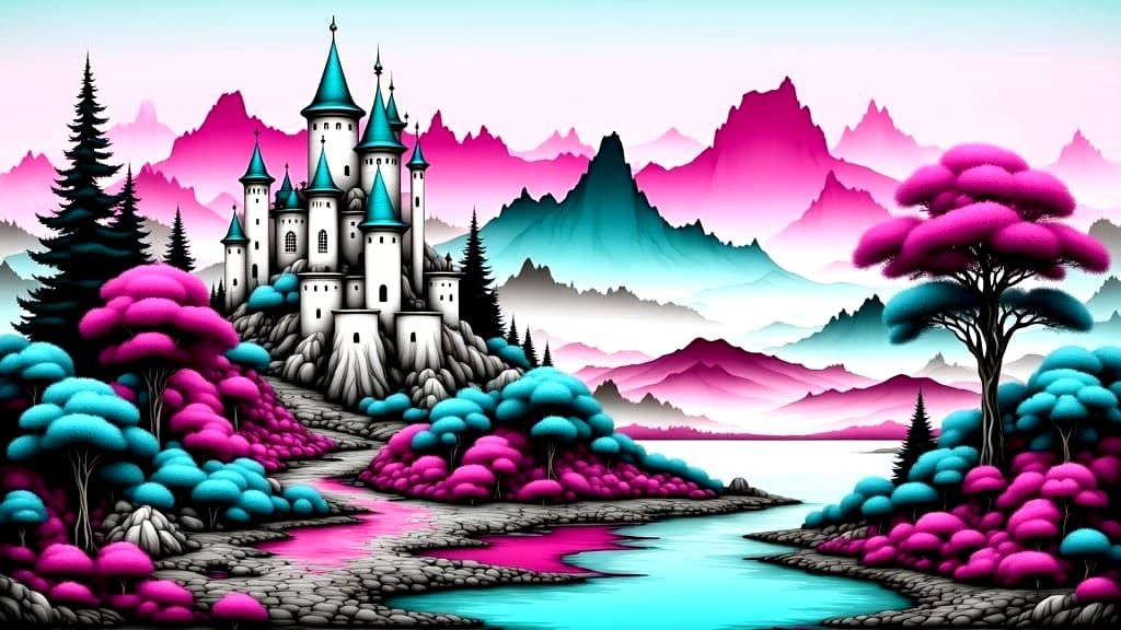 <lora:SelectiveColor1-Fb:1.0> selective color aqua, rose, hy...