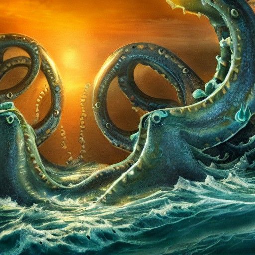 Water kraken ocean monster - AI Generated Artwork - NightCafe Creator