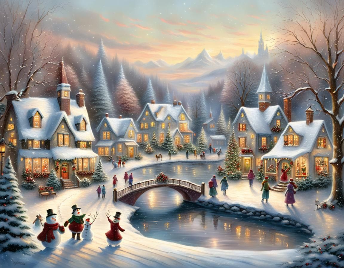 Magical Christmas Village  by @Tami-kokopellicandleco