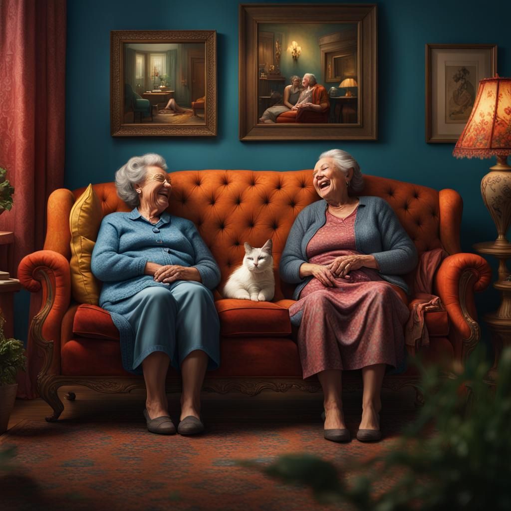 Sisters Laughing About Shared Memories  by @Litnut17