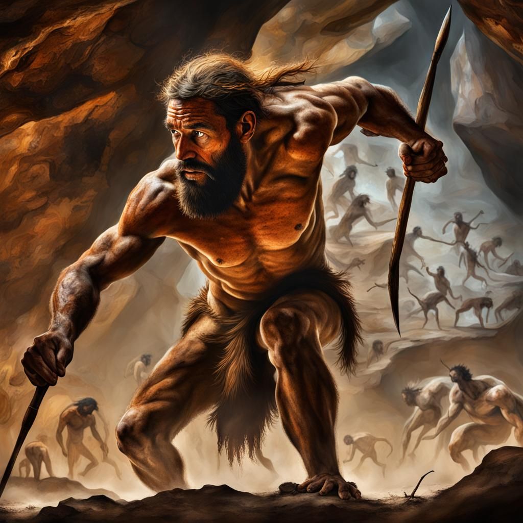 Lascaux cavemen painting - AI Generated Artwork - NightCafe Creator