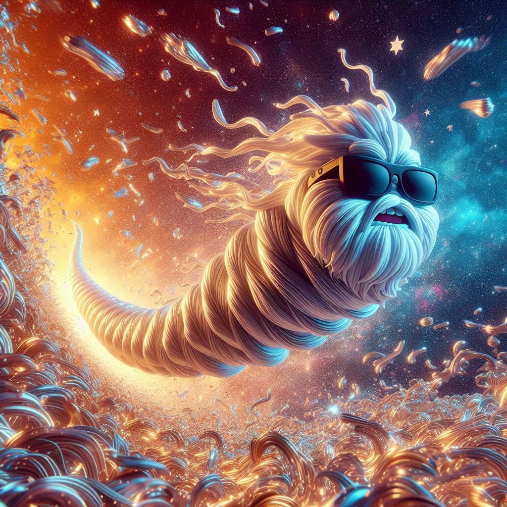 kawaii 3D weird surfer