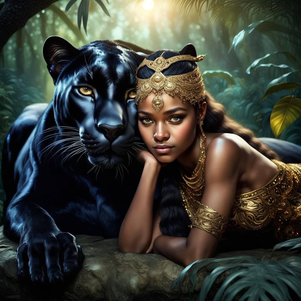 Black Panther Goddess - AI Generated Artwork - NightCafe Creator