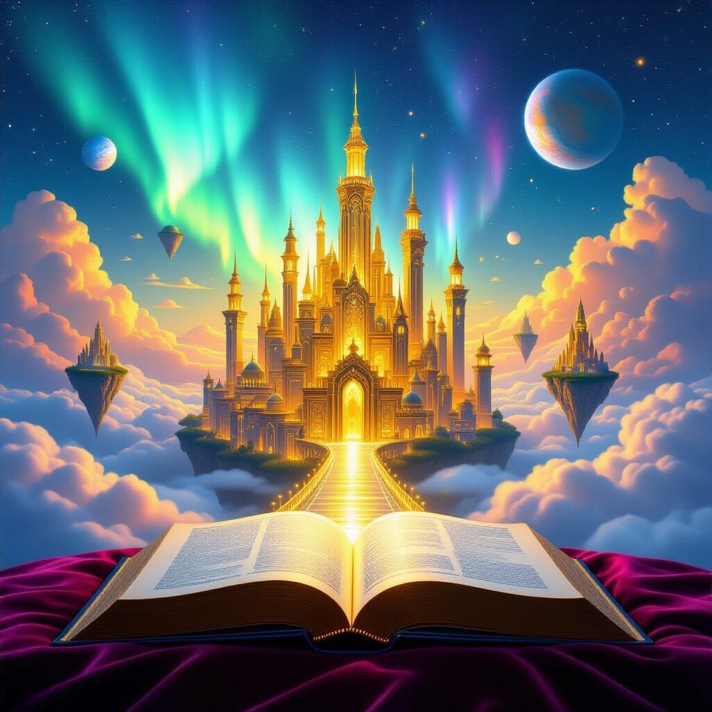 Golden City Emerges from Magical Book