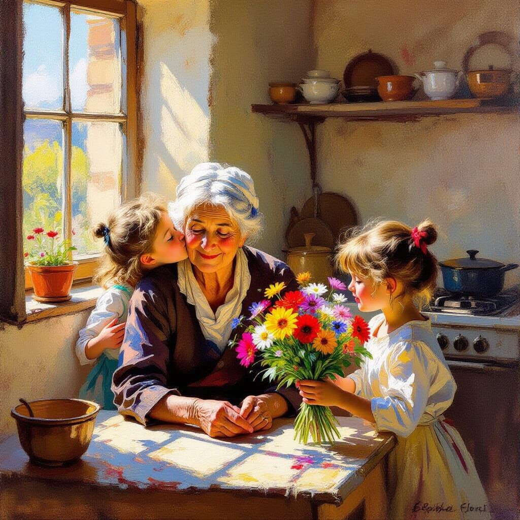 a surprise for grandma  by @Robert