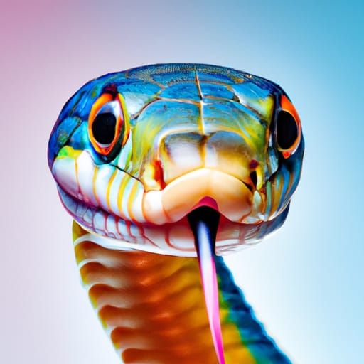 Beautiful rainbow snake  by @Adnan Saif