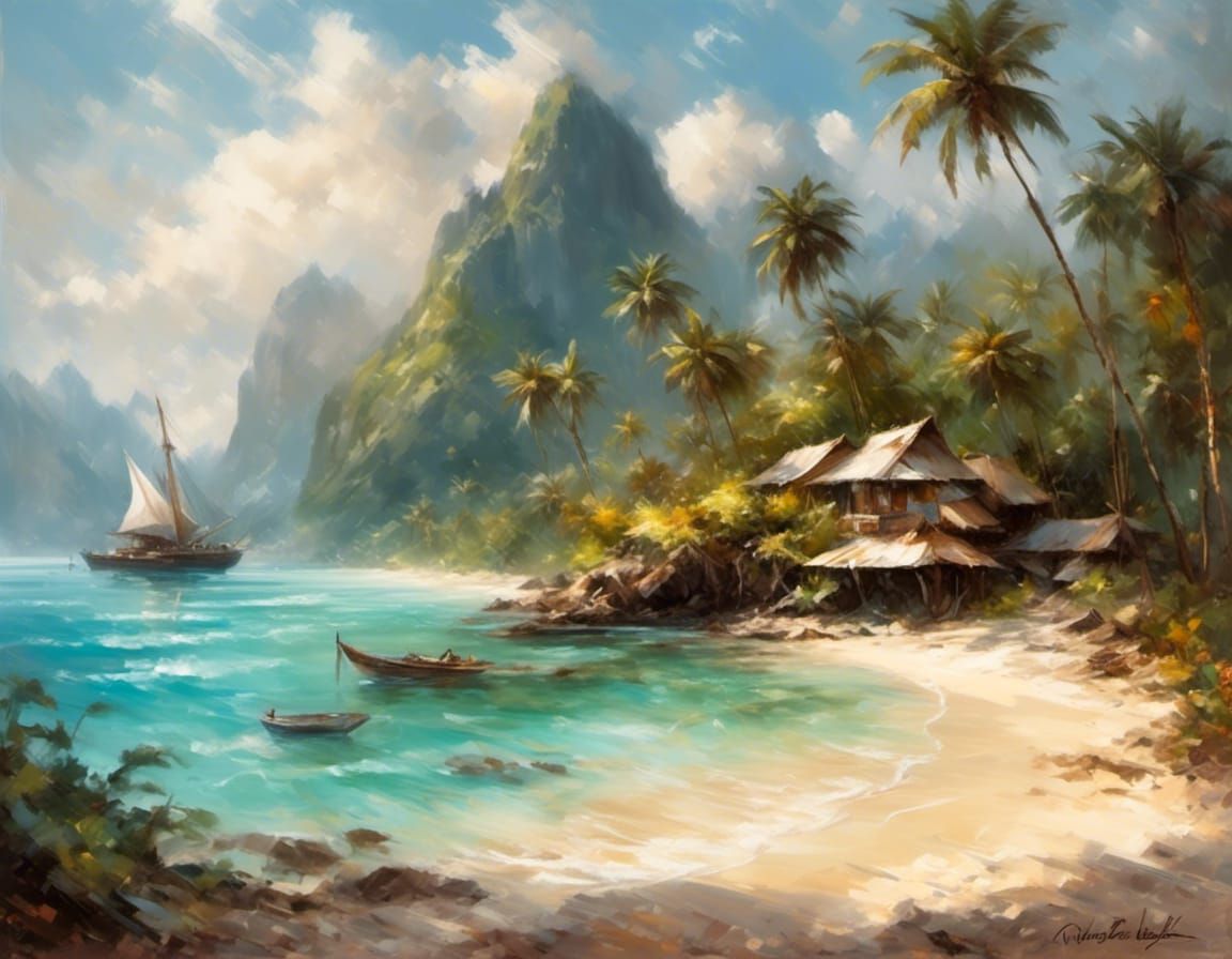 A beautiful tropical island <lora:The Swanland Effect:1.0> 