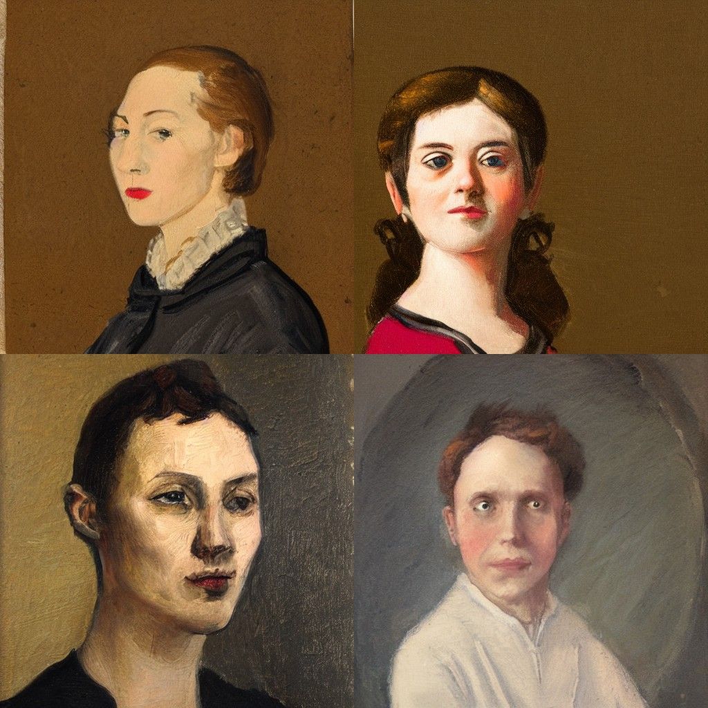 A portrait in the style of Les Nabis