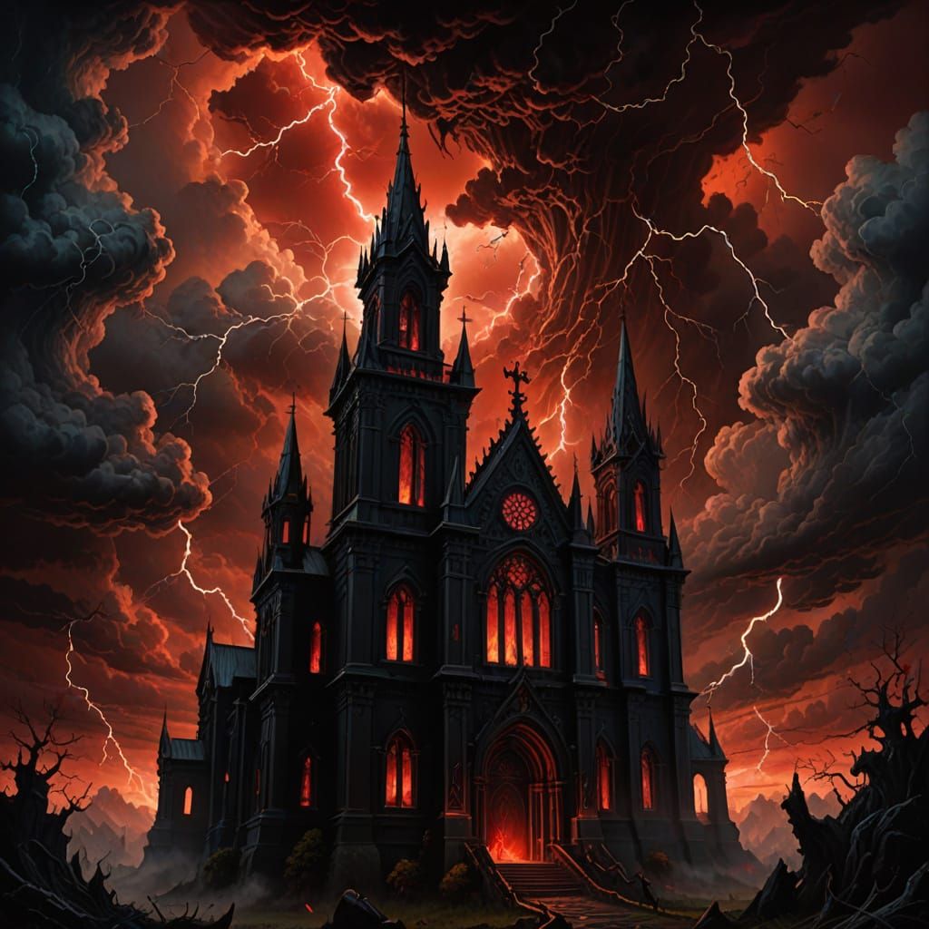 Evil desecrated Cathedral