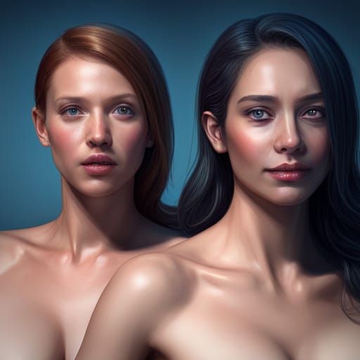 two naturist women