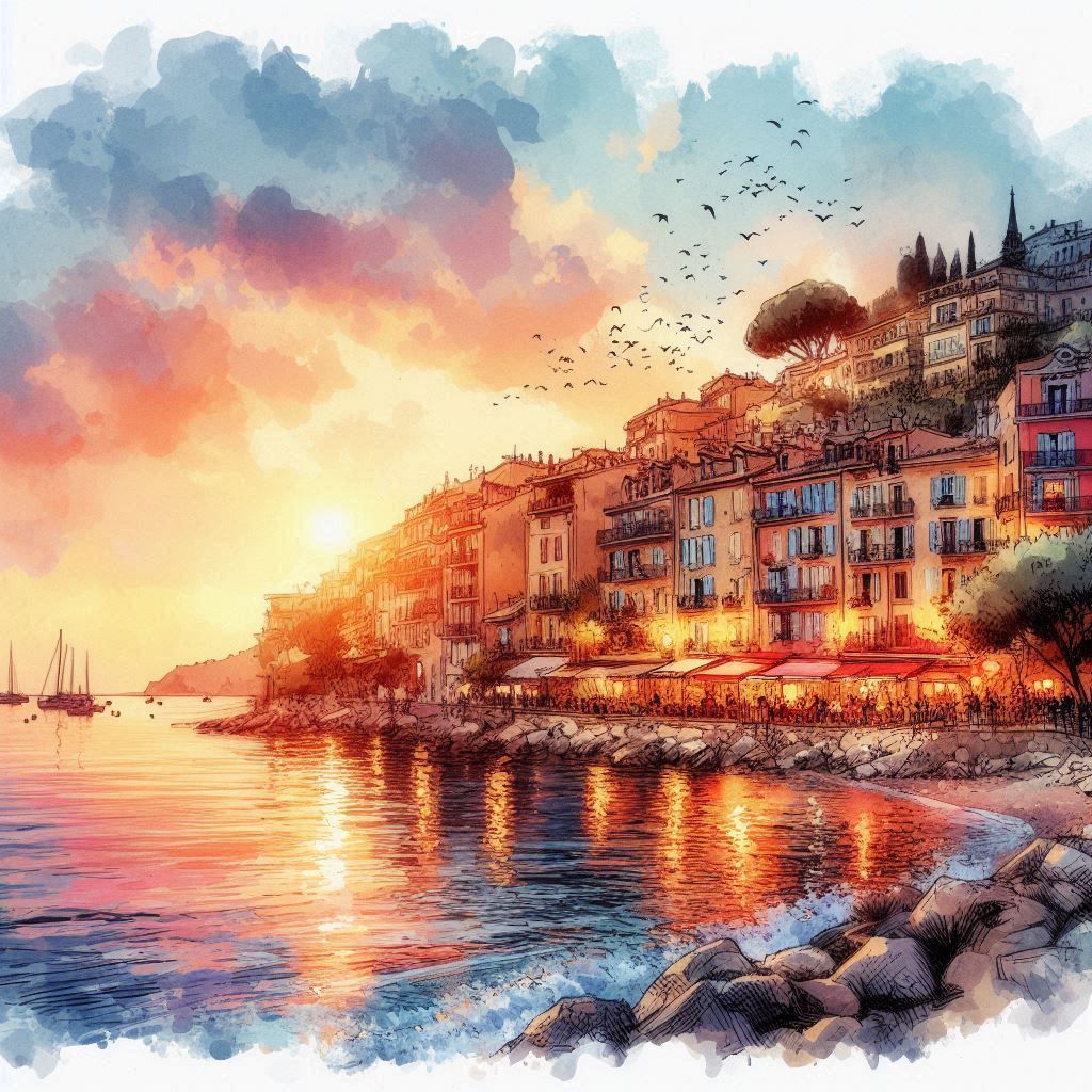 Sun Setting on French Harbour Town