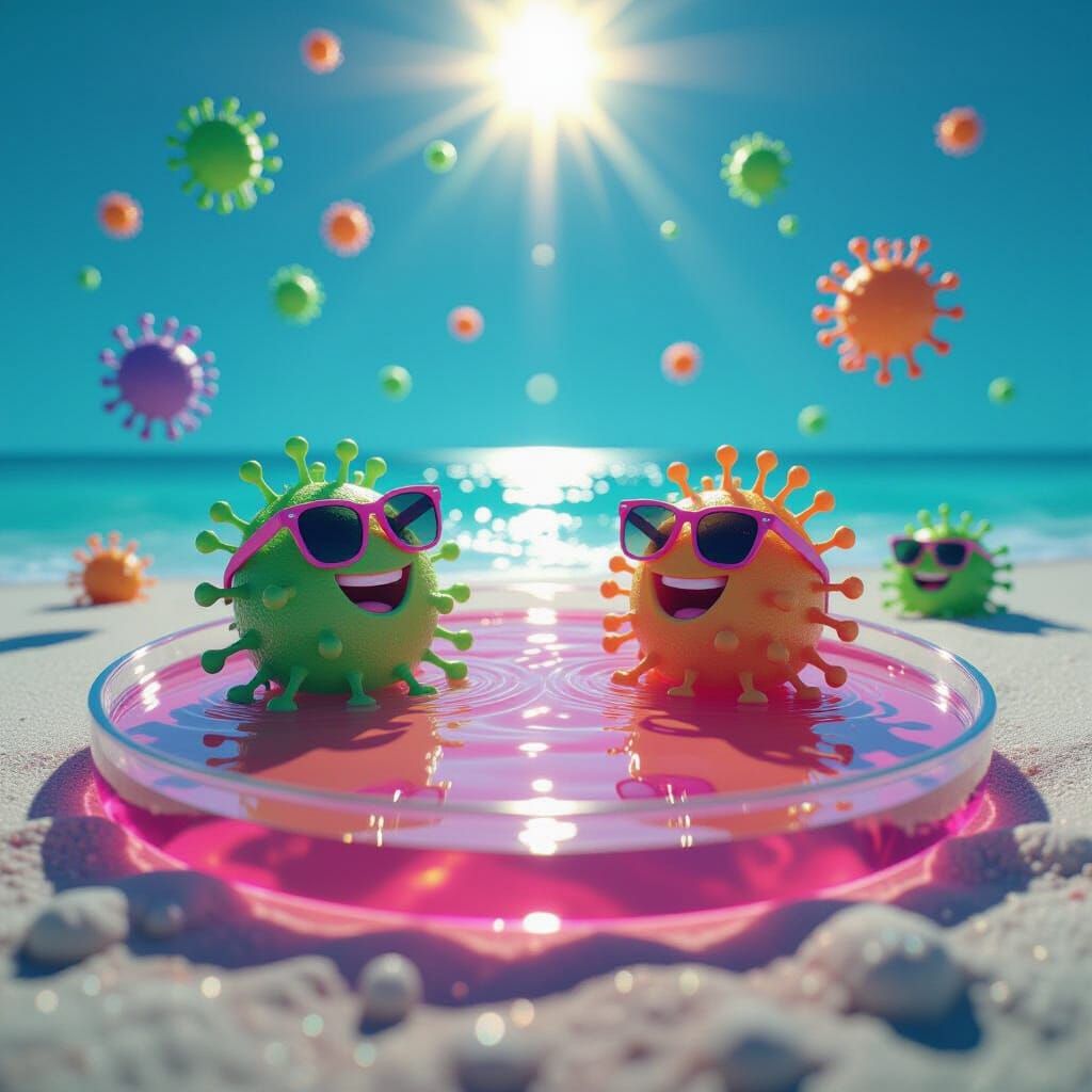 Microbe beach  by @undefined