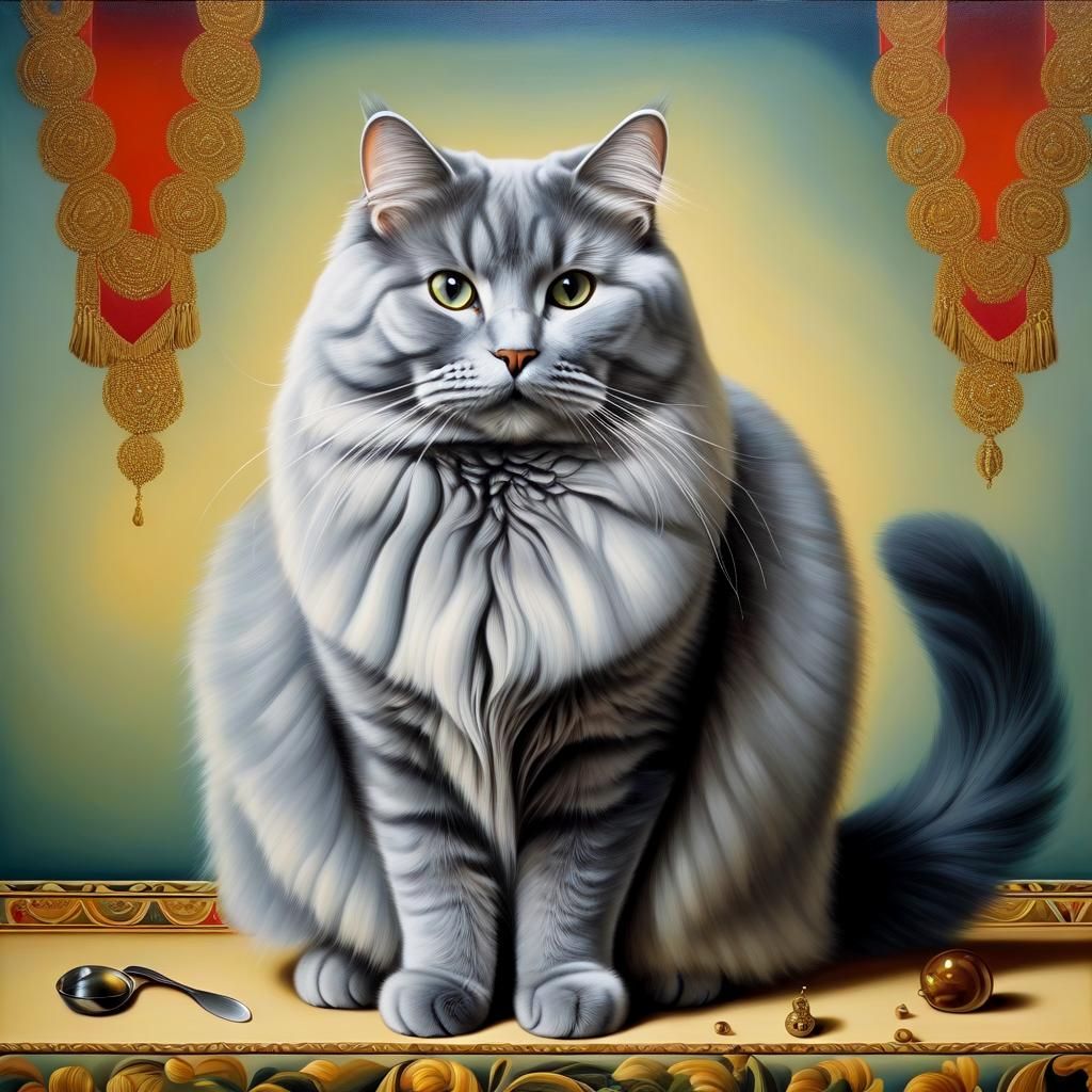 Loco the Cat by Fernando Botero. - AI Generated Artwork - NightCafe Creator