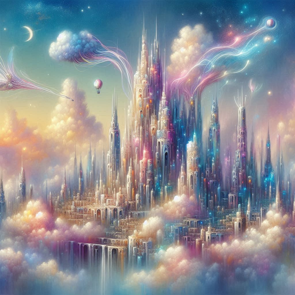 Candy city atop the clouds