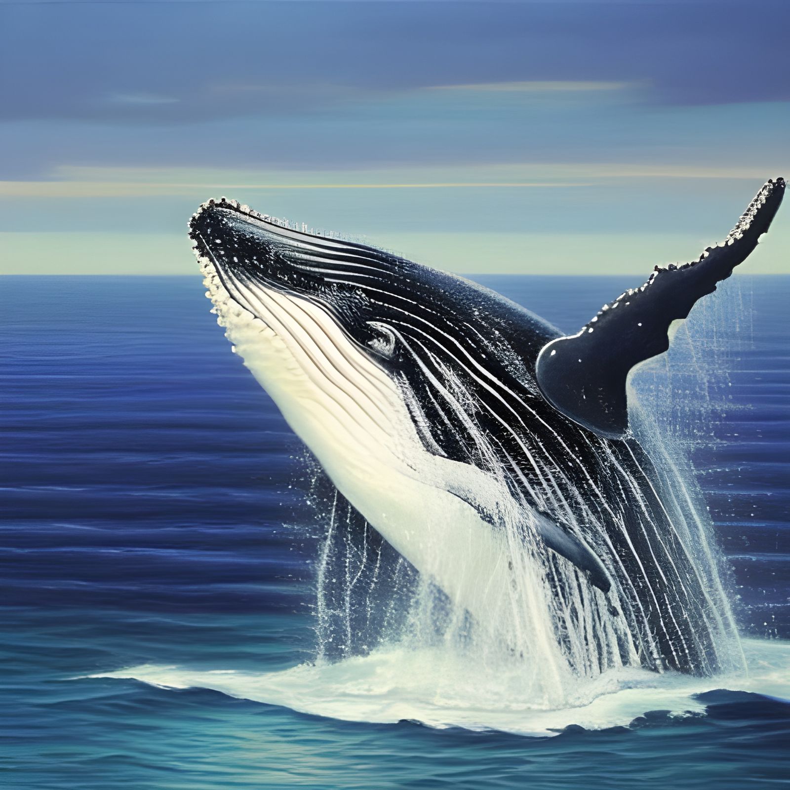 A whale in the ocean - AI Generated Artwork - NightCafe Creator