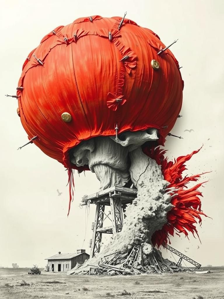 Apocalyptic Megastorm in Surrealist Style