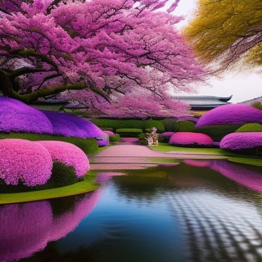 Japanese Garden - AI Generated Artwork - NightCafe Creator