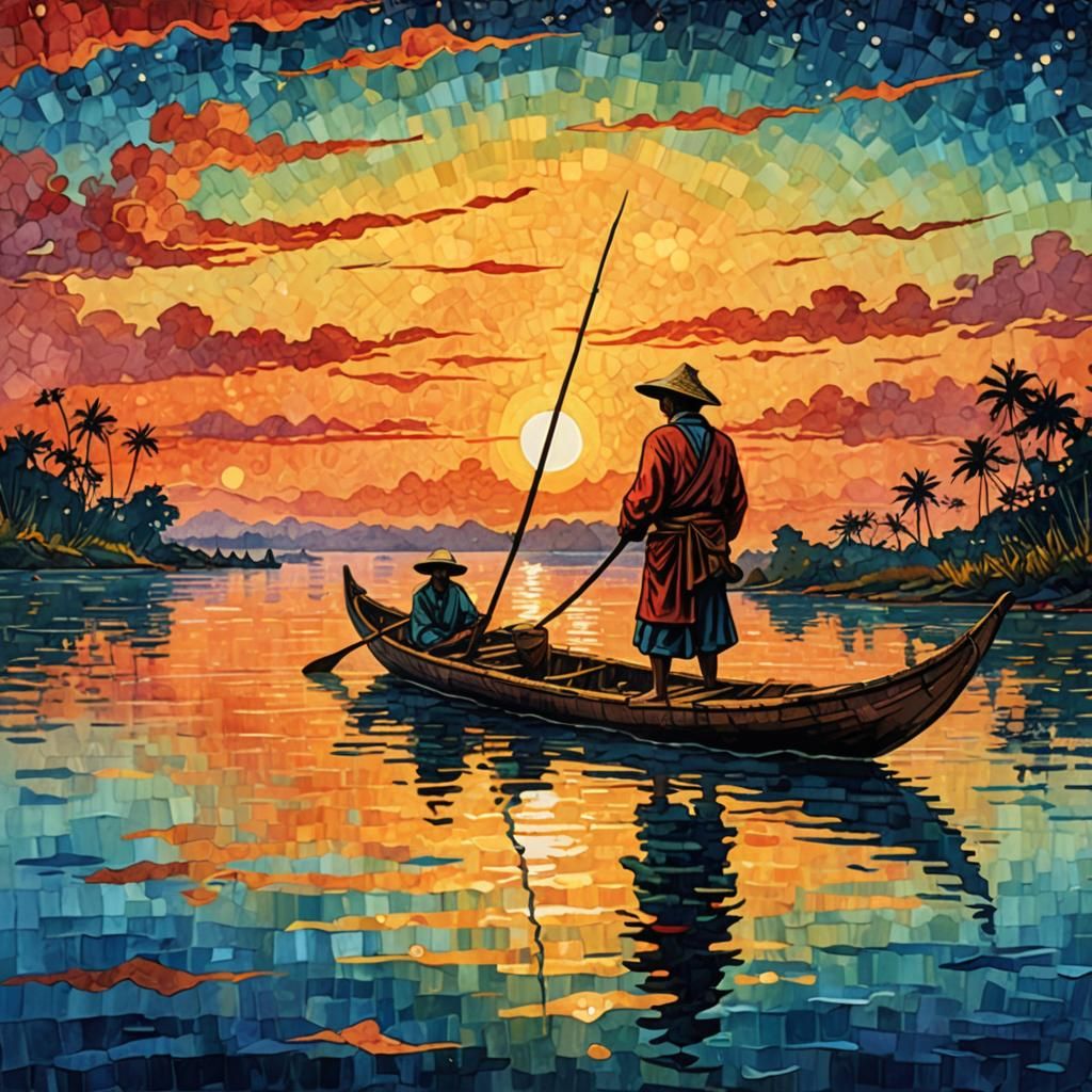 Sunset fishing  by @Krizza