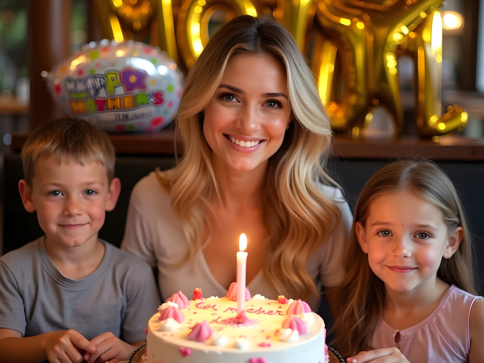 Mother's Day Celebration Photo with Cake  by @Gary Murakami