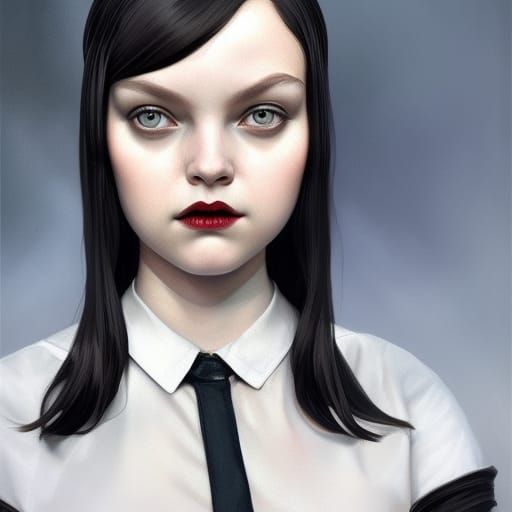 Wednesday Addams - AI Generated Artwork - NightCafe Creator