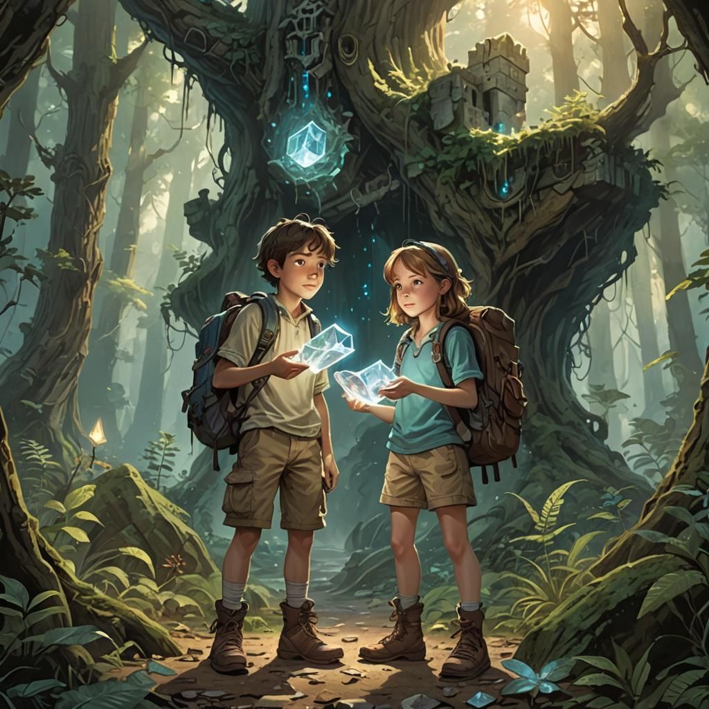 Two siblings embarking on a fantastical adventure together.  by @Kordris