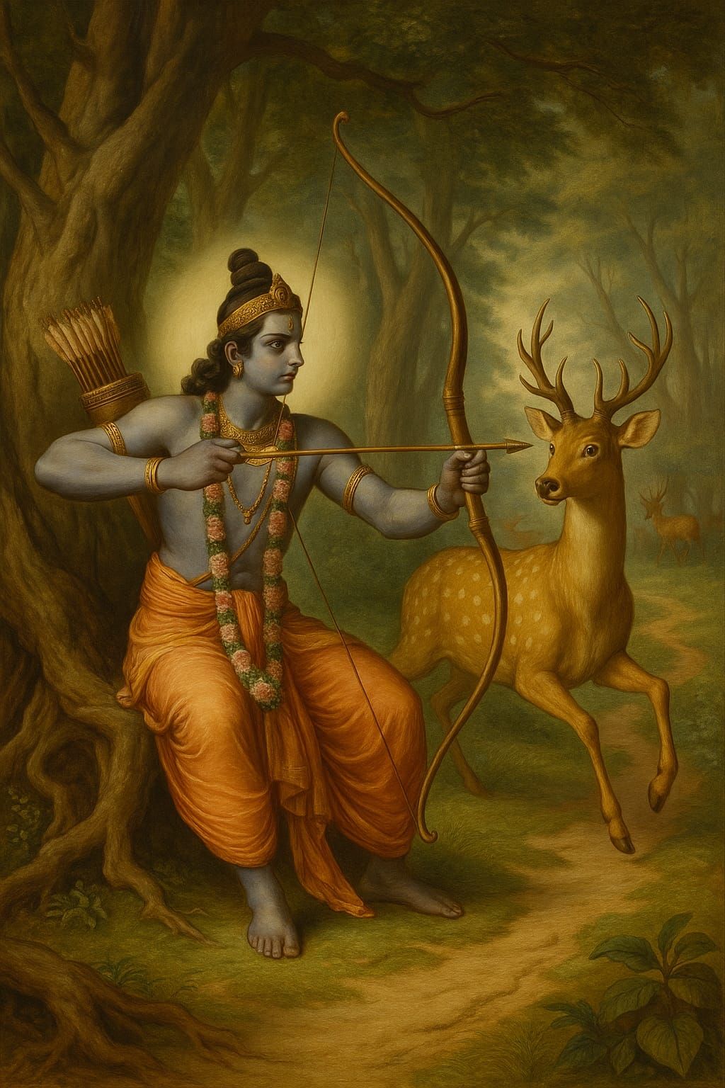 Shri Ram hunting for the deer