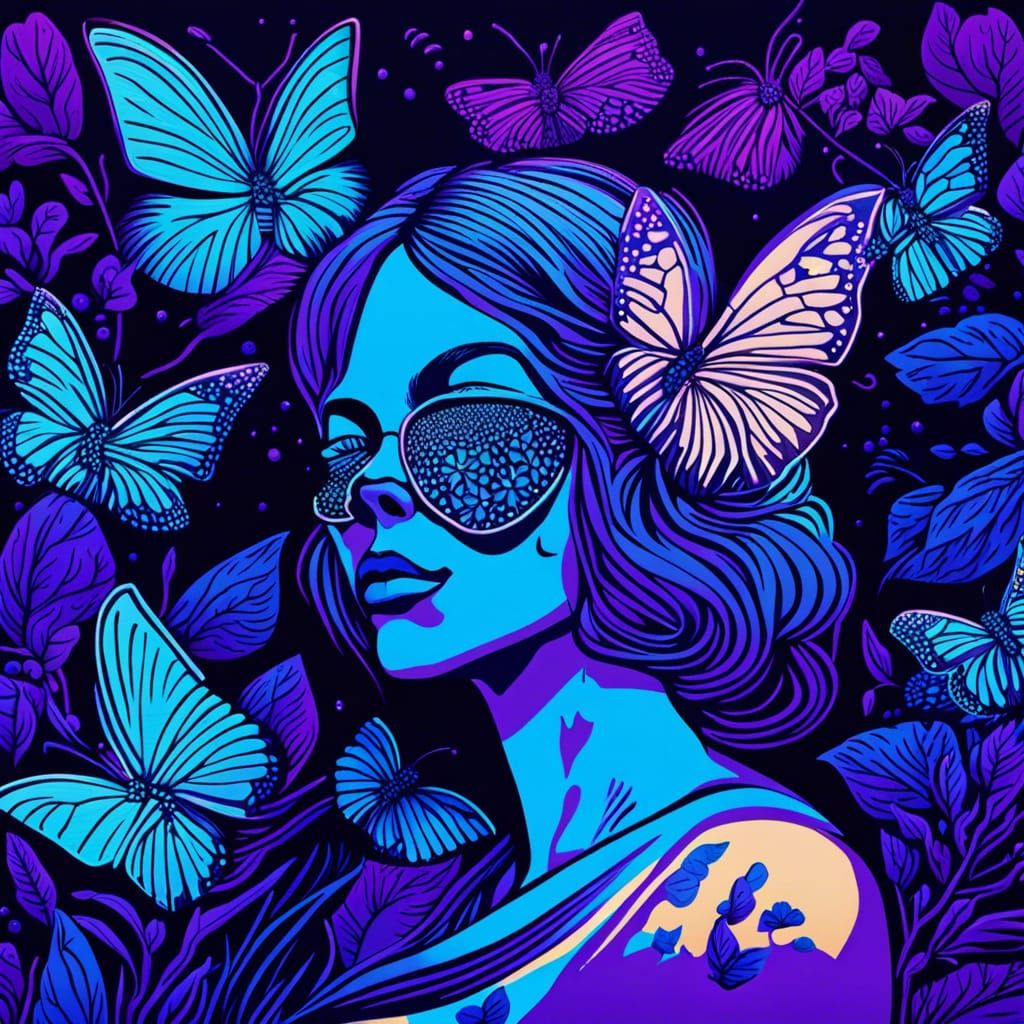 Queen Of Butterflies - Ai Generated Artwork - Nightcafe Creator