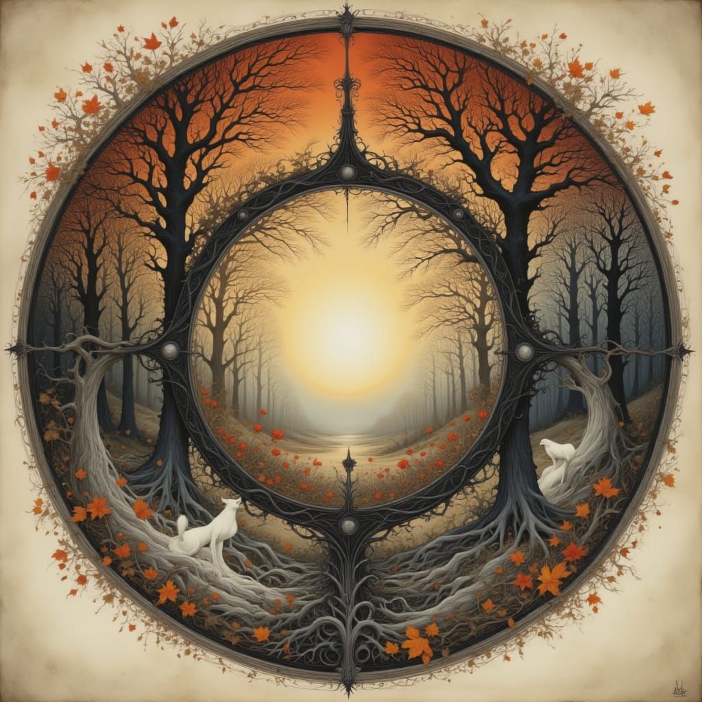 a circle unbroken, The seasons keep changing; it always remains, Spring will melt the snows of winter, And the summer gives us days of light...