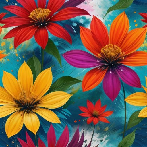 <lora:botanical-floral V1:0.6> 1) botanical floral design
2) abstract modern contemporary
3) splashes and scrapes
4) texture