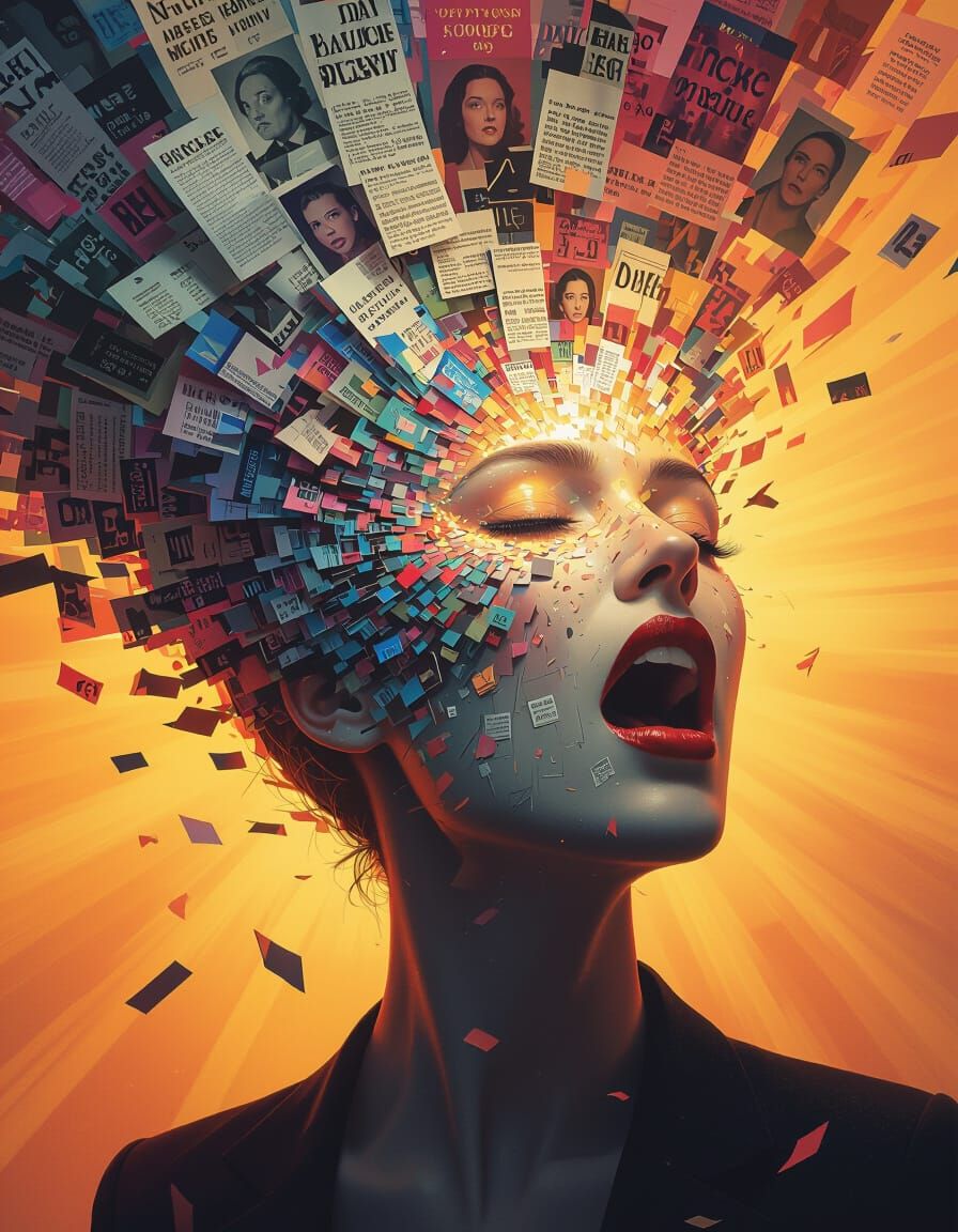 Surreal Face Pours Magazine Storm in Vibrant Spectrum