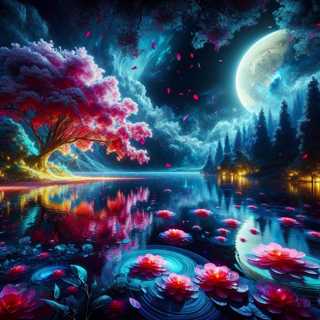 A mystical night scene