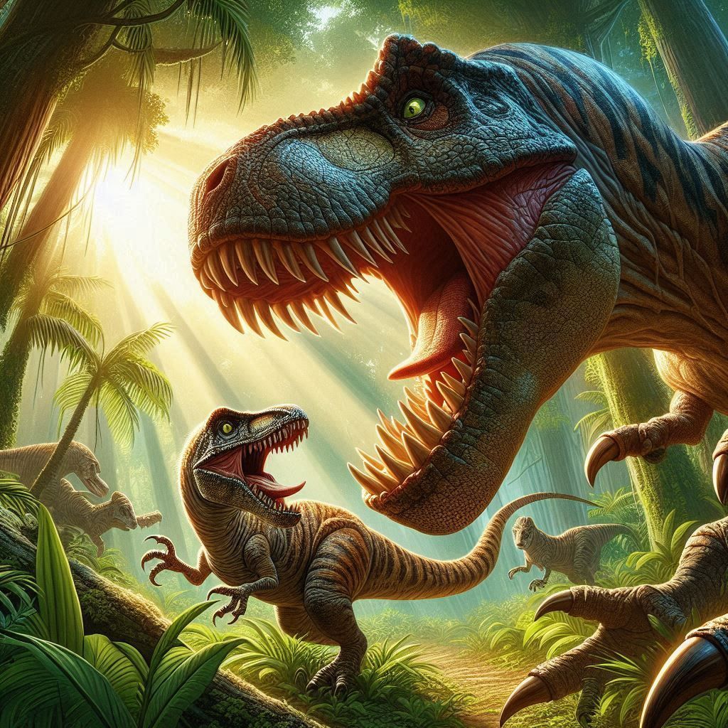 T. rex vs velociraptor