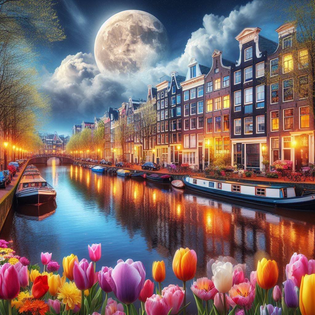 Full Moon Over Amsterdam