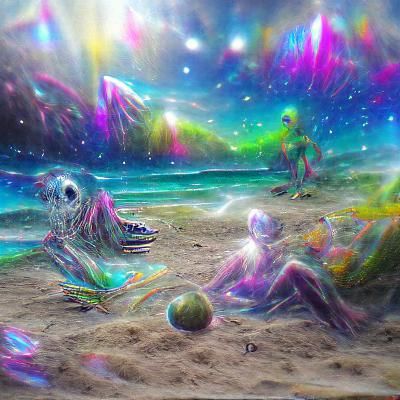 beach alien space - AI Generated Artwork - NightCafe Creator