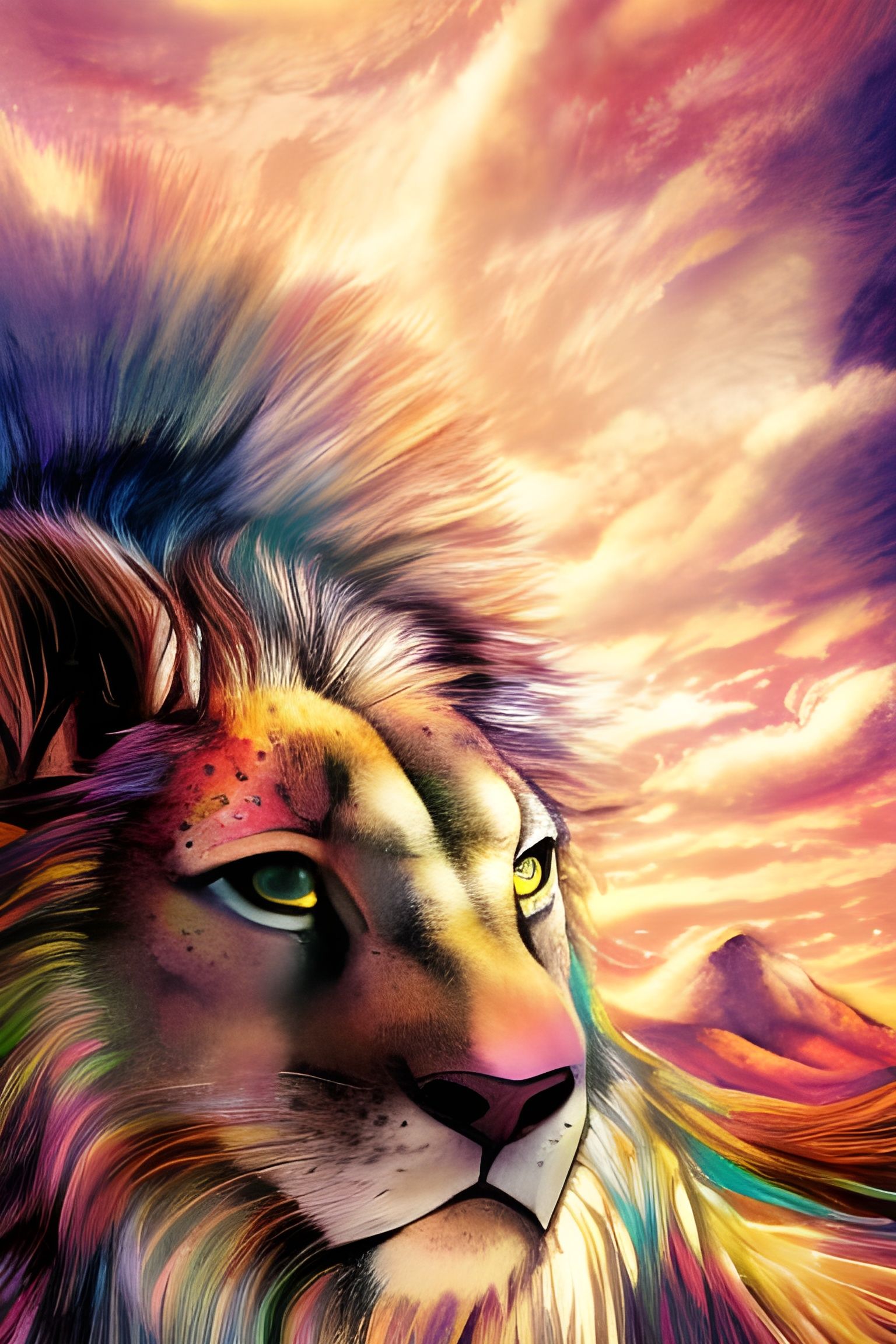 Roaring lion