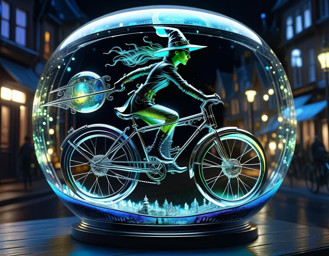 Witchy Witch Bicyclist   by @Atheist-American