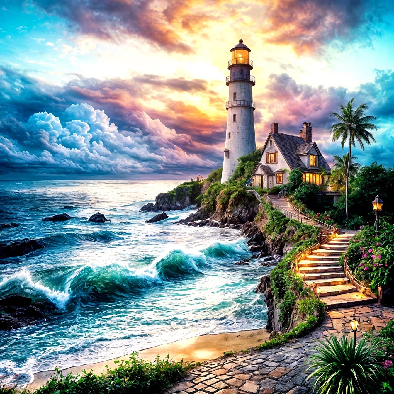 Southern Coastal Lighthouse   by @Bellemia