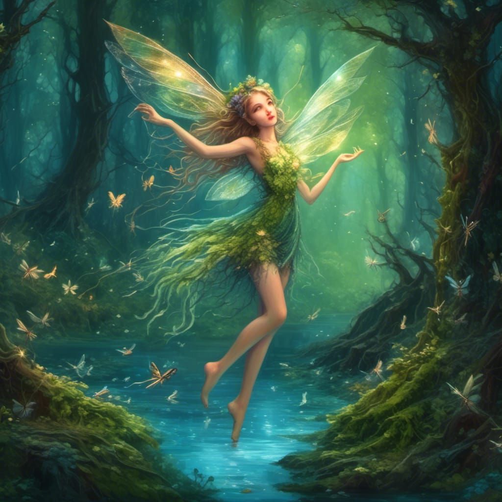 DREAMY FAIRY 19 - AI Generated Artwork - NightCafe Creator