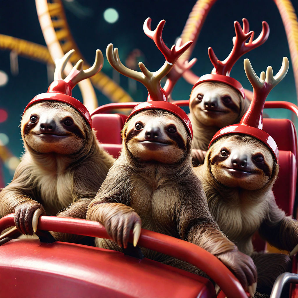 All work and no play....makes our sloths duller than usual.....