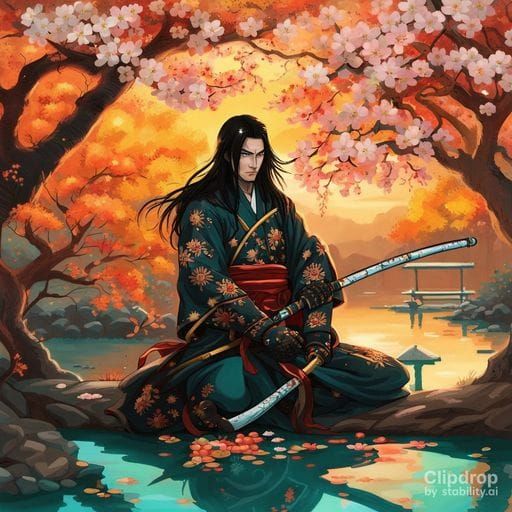 Kensei: Master Swordsman in Japanese Art Style