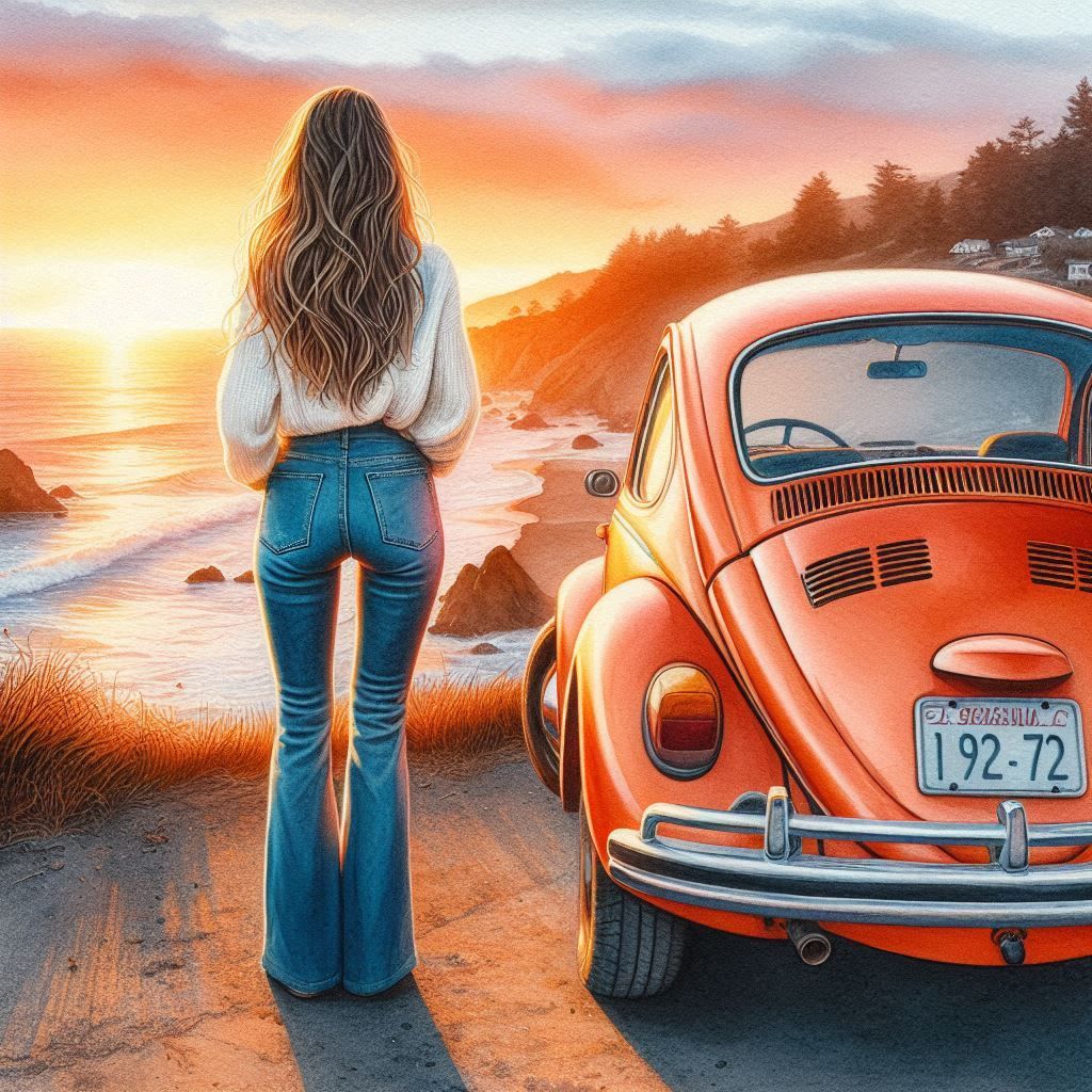 Sunset along the coast