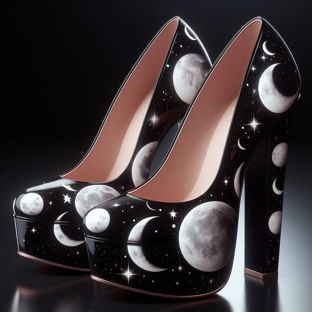 Moon and stars heels