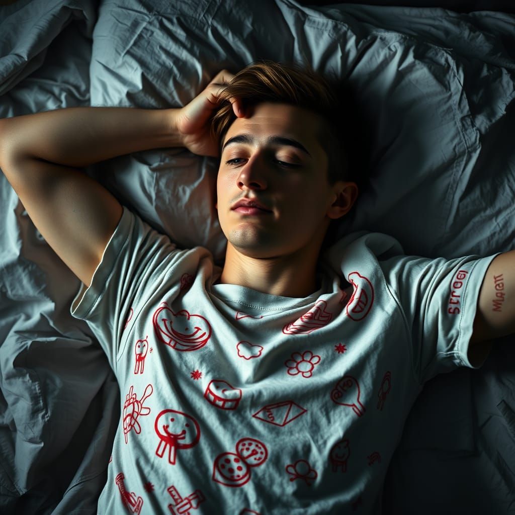 Young Man Lost in Contemplation, Moody Lighting